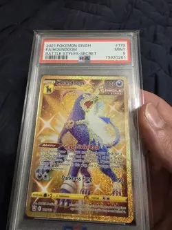 2021 Pokemon SWSH FA/Houndoom Battle Styles Secret Rare Holo #179/163 PSA 9 - Image 2