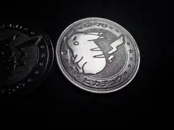 Pokemon Card Meiji Promo Battle Coin Silver Pikachu x2 #6302 PLAY - Image 4