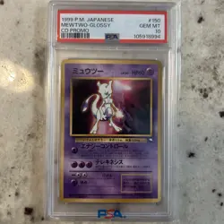 1999 POKEMON JPN CD PROMO CD PROMO #150 MEWTWO-GLOSSY PSA 10 US seller - Image 1