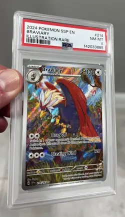 Braviary 214/191 - PSA 8 - Surging Sparks - Illustration Rare - Pokemon TCG - Image 3