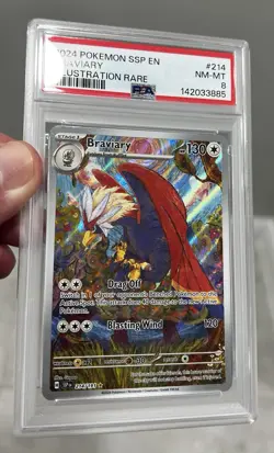 Braviary 214/191 - PSA 8 - Surging Sparks - Illustration Rare - Pokemon TCG - Image 4