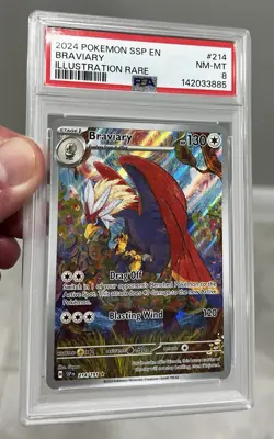 Braviary 214/191 - PSA 8 - Surging Sparks - Illustration Rare - Pokemon TCG - Image 5