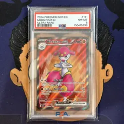 PSA 8 NEAR MINT 2024 Pokemon Stellar Crown MEDICHAM EX #161 Ultra Rare - Image 2