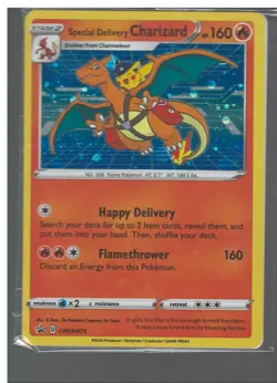 Pokemon Sealed Special Delivery Charizard Holo SWSH075 Sword & Shield Promo - Image 1