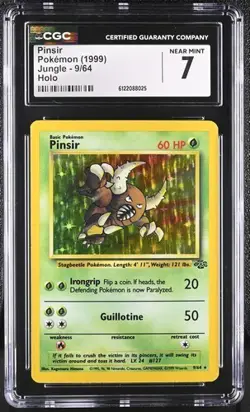 Pinsir *CGC 7* Holo *Jungle* #9 *1999* Vintage * Pokemon - Image 1