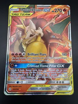 Charizard & Braixen GX Tag Team 22/236 Pokemon Cosmic Eclipse Sun & Moon 2019 - Image 3