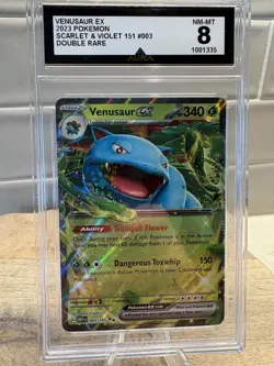 Pokemon TCG Venusaur ex - Scarlet & Violet 151 003/165 Holo Double Rare Aura 8 - Image 1