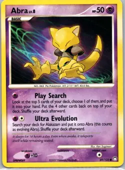 Pokemon TCG Abra 69/123 Mysterious Treasures LP - Image 1