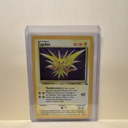 Pokemon Zapdos Fossil Unlimited Holo Rare 15/62 Basic 80 HP Thunderstorm 40 - Image 1