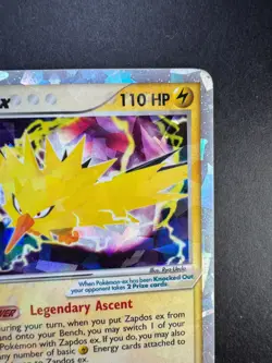 2004 POKEMON EX FIRERED & LEAFGREEN 116/112 ZAPDOS EX HOLO SECRET RARE TCG - Image 3