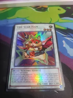 YuGiOh The Star Ham OP30-EN009 Super Rare NM in hand - Image 1