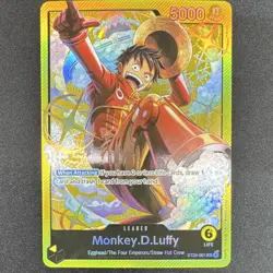 One Piece Monkey.D.Luffy Leader Full Art Foil ST29-001 Egghead 5000 Power - Image 1