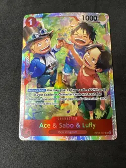 Ace & Sabo & Luffy OP13-007 SR | Carrying on His Will | One Piece TCG Englsih 01 - Image 1