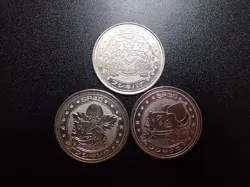 Pokemon Card Meiji Promo Battle Coin Silver x3 Venusaur Evolutions #6223 PLAY - Image 1