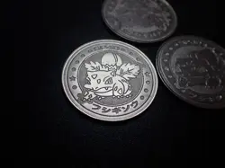 Pokemon Card Meiji Promo Battle Coin Silver x3 Venusaur Evolutions #6223 PLAY - Image 3