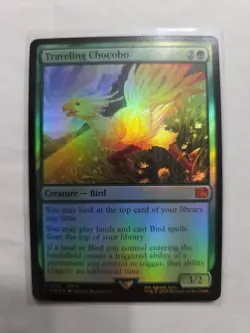 MTG Final Fantasy Traveling Chocobo Foil Mythic Card M 0210 - Image 1