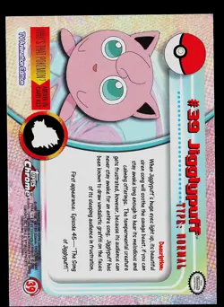 Pokemon Card - Jigglypuff Topps Chrome TV Animation Edition 39 Foil - Image 2