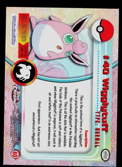 Pokemon Card - Wigglytuff Topps Chrome TV Animation Edition 40 Foil - Image 2