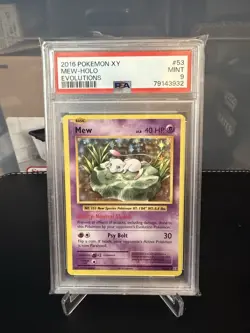 POKEMON EVOLUTIONS MEW #53 HOLO FOIL CARD PSA 9 MINT #79143932 - Image 1