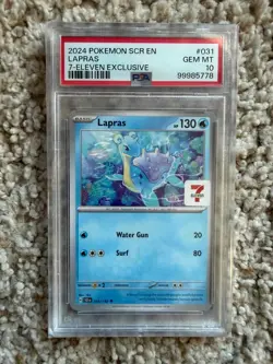 Lapras 7-11 31 pokemon stellar crown Mint PSA 10 Rare card! - Image 1