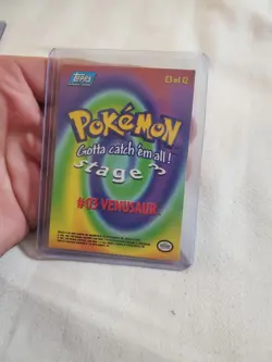 Venusaur E3 of 12 - BLUE LOGO - NON-HOLO - TOPPS POKEMON CARD - Image 2