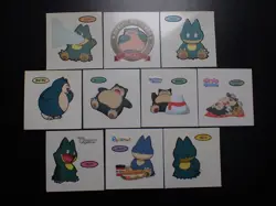 Pokemon Card Daiichi Bread Promo Sticker Snorlax & Munchlax x10 #6254 - Image 1