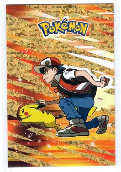 GOLD Holo *Electric Pikachu Card Database* - ASH & PIKACHU * POKEMON- RARE - Image 1