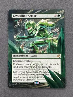 Crystalline Armor MTG Avatar: The Last Airbender Hand Painted Full Altered Art v - Image 1