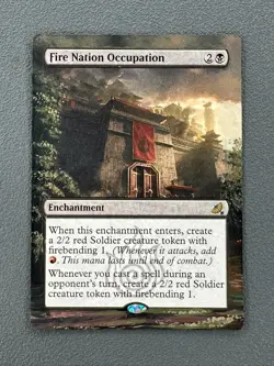 Fire Nation Occupation MTG Avatar: The Last Airbender Hand Painted Altered Art v - Image 1