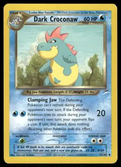 Pokemon Tcg Dark Croconaw #32 Pokemon Neo Destiny LP - Image 1