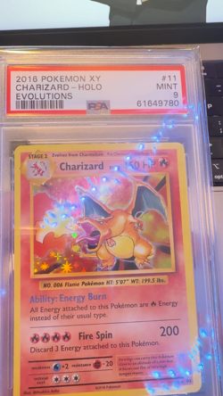 2016 Pokemon XY Charizard Holo Evolutions PSA 9 - Image 2
