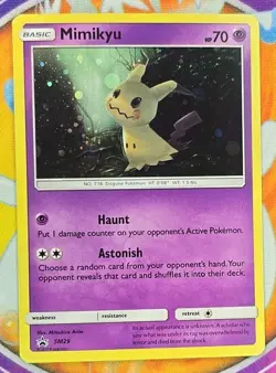 🔥Mimikyu SM29 Black Star Promo Holo Sun Moon Pokemon TCG Holo 2017 NM👍📈 - Image 1