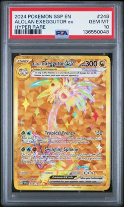 2024 POKEMON SSP EN-SURGING SPARKS HYPER RARE #248 ALOLAN EXEGGUTOR EX PSA 10 - Image 1