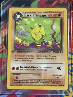 NM Dark Primeape 43/82 1st Edition Team Rocket Pokemon 2000 - Image 1
