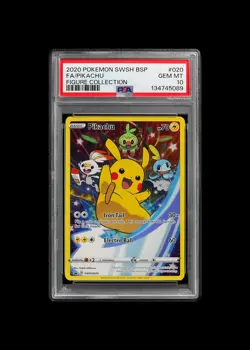 2020 Pikachu Pokemon Black Star Promo Full Art Figure Collection #020 PSA 10 - Image 4