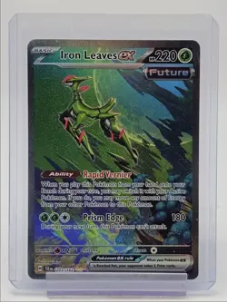 IRON LEAVES EX 2024 POKEMON TEMPORAL SPECIAL ILLUSTRATION RARE 203/162 Q0893 - Image 1