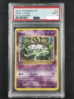 Mew 053/108 XY Evolutions Deck Exclusive Holo Rare - Pokemon TCG - PSA 9 - Image 1