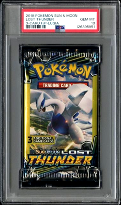 2018 Pokemon Sun & Moon Lost Thunder Booster Pack Factory Sealed PSA 10 L6 - Image 1
