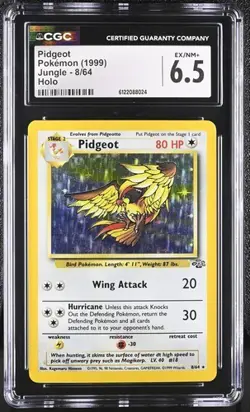 Pidgeot *CGC 6.5* Holo *Jungle* #8 *1999* Vintage * Pokemon - Image 1