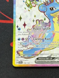 Lapras ex 158/142 Full Art Holo Pokemon Sv07: Stellar Crown English Near Mint - Image 5