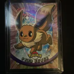 2000 Topps Pokemon TV Animation Edition Series 3 Non Holo #133 Eevee Blue Label - Image 1