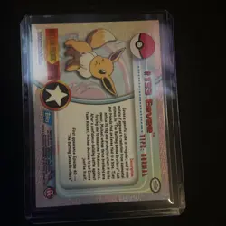 2000 Topps Pokemon TV Animation Edition Series 3 Non Holo #133 Eevee Blue Label - Image 2