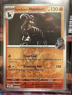 Team Rockets Houndoom 038/182 Reverse Holo Rare Destined Rivals Pokemon TCG NM - Image 1
