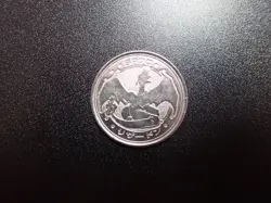 Pokemon Card Meiji Promo Metal Battle Coin Silver Charizard #6233 PLAY - Image 1