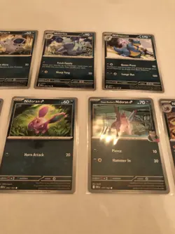 Lot of 7 Nidoran Nidorino Nidoqueen Nidoking Nidorina Pokemon Cards - Image 4