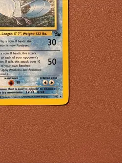 Pokemon TCG Articuno Fossil Holo Unlimited Rare Card 2/62 LP Condition - Image 2