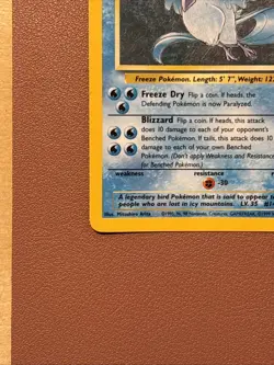 Pokemon TCG Articuno Fossil Holo Unlimited Rare Card 2/62 LP Condition - Image 5