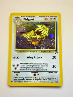 2002 Vintage Pokemon TCG Pidgeot Base Set 2 Holo Unlimited Rare Card 14/130 Mint - Image 1