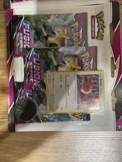 Pokemon TCG SWSH Fusion Strike Eevee Promo Card Triple Blister - New/Sealed X 2 - Image 3