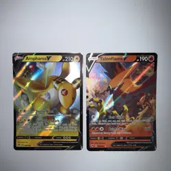 Pokemon Ampharos V & Talonflame V Vivid Voltage Full Art Cards Lot Mint SW&SH! - Image 1